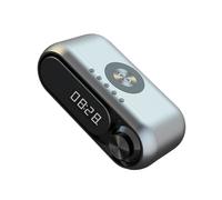 YIZITU Wireless Bluetooth-Compatible Loudspeaker 3 in 1 Multifunctional LED Light 15W Mobile Phone Charging Device LED Clock Alarm with Charging Adapter