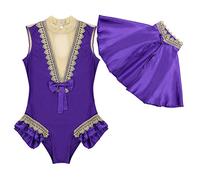 YiZYiF Disfraz Circo Mujer Chica Vestido Dominadora Cosplay Gran Show Capa de Bruja Adulto Disfraz Bailarina Rendimiento Disfraces Fiesta Halloween Navidad Morado Small