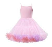 YiZYiF Niños Vestido De Ballet para Niñas Body Clásico Baile Actuación Fruta Lápiz Programa Escuela Rosa 5-6 años