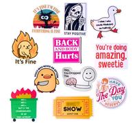 YJ PREMIUMS - 12 imanes para Nevera, Memes Divertidos, Animales Lindos y Palabras para decoración del hogar y la Oficina