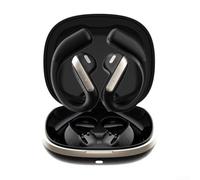 Yj55 Ai - Auriculares inalámbricos de traducción con estructura de oreja abierta con 164 idiomas en tiempo real para ultraligeros de 5 g de peso para seguridad al aire libre, color blanco (negro)
