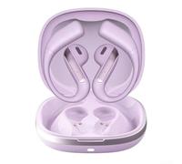 Yj55 Ai - Auriculares inalámbricos de traducción de oreja abierta, ajuste cómodo, con soporte de 164 idiomas y 58 horas para batería para uso en exteriores, color blanco (morado)