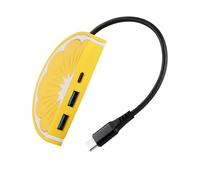 Yjcnelcr Adaptador de carga de escritorio tipo C macho a 2 USB 3.0 + tipo C hembra, multipuertos, carga rápida, enchufe de viaje para teléfono