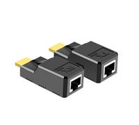 Yjcnelcr Adaptador extensor HDTV 1080P a RJ45 para transmisión de video sin problemas de hasta 60 m a través de cable Ethernet Cat5e/6/7