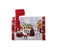 Yjcnelcr Caja de Navidad para caramelos, bolsas de metal para galletas, adornos encantadores con bonita pintura, dulces de galletas de Navidad