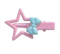 Yjcnelcr Horquillas para el pelo para mujer, pinzas para el pelo de estrella y pentáculo, horquilla Y2K, color crema, horquilla para el pelo con flequillo lindo para mujeres, niñas, accesorios para el