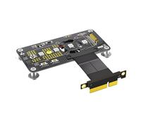Yjcnelcr NVME mKey to PCIE4x - Placa de expansión con ventilador de refrigeración y cambio de color automático