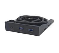 Yjcnelcr Panel frontal de 19 pines a dos USB 3.2 y USB tipo C para transferencia de datos de alta velocidad de hasta 20 Gbps con fácil