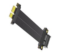 Yjcnelcr PCIE4.0 - 1 extensor de tarjeta elevadora en ángulo recto de 180 grados a 180 grados para computadora