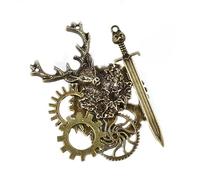 Yjcnelcr Pinzas para el pelo para mujer, pasadores de metal, broche de solapa, broche de corbata, broche de pelo steampunk para mujer, pinzas para el pelo, accesorios para el cabello para mujeres y