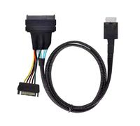 Yjcnelcr Práctico cable SFF8611 macho a SFF8639 hembra NVME PCIe PCIExpress PC con facilidad de uso