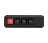 Yjcnelcr Teclado mecánico pequeño de 4 teclas, programable, diseño de intercambio en caliente, doble puerto USB C con color