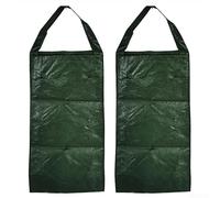 YJDOORPLAY 2 bolsas de cultivo para jardinería, bolsas de cultivo con 4/6/10 agujeros, bolsas de tela que ahorran espacio para patio, patio y espacios pequeños al aire libre (4 agujeros)