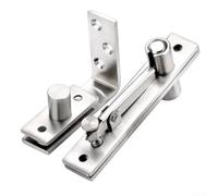 YJDOORPLAY Bisagra pivotante resistente, para puertas de madera, rotación de 360 grados, herrajes invisibles de acero inoxidable, diseño oculto para el hogar para compartimentos secretos (L+pestillo