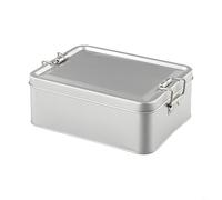 YJDOORPLAY Cajas de almacenamiento de hojalata para galletas de té, contenedor rectangular con tapas, organizador de caja de té para cocina en casa, contenedores de organización del hogar (M)