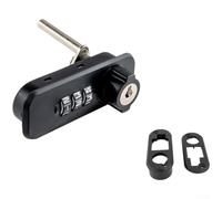 YJDOORPLAY Cerradura mecánica de combinación de leva, para archivador, cajón, oficina, puerta, seguridad, ABS y aleación de zinc, con indicador de estado y llave de respaldo para acceso (D)
