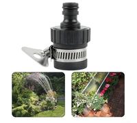 YJDOORPLAY Conector de grifo de goma para mezclador de cocina a manguera de jardín, adaptador de grifo de clip de acero inoxidable ajustable para grifos de 14 a 20 mm, ajuste a prueba de fugas para