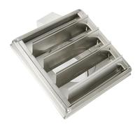 YJDOORPLAY Cubierta de ventilación de pared cuadrada de acero inoxidable de 100 mm, salida de aire exterior, solapa de gravedad para baño, cocina, secadora, campana extractora, sistema de ventilación