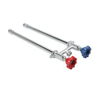 YJDOORPLAY Grifo para exteriores de cobre para manguera de agua fría y caliente con roscas MIP de 1/2 pulgada y GHT de 3/4 pulgadas para jardín durante todo el año, uso de lavado de vehículos