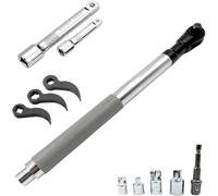 YJDOORPLAY Juego de barras de extensión de llave de desplazamiento, adaptador de trinquete de acero al cromo vanadio para espacios reducidos, salida de par resistente con múltiples tamaños de