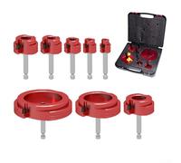 YJDOORPLAY Kit de escariador de PVC de 8 piezas para extracción de tuberías de 1/2-4 pulgadas, aleación de aluminio con inserto de carburo, para accesorios de PVC CPVC ABS, juego de brocas de vástago