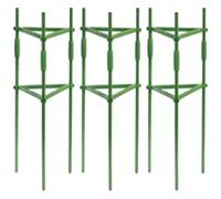 YJDOORPLAY Kit de soporte de plantas verdes para tomates y flores, estaca de jardín de tubo de acero recubierto de plástico PP+PE, instalar marco de cultivo vertical de 11 x 24,5 x 80 cm (paquete de 2