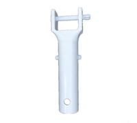 YJDOORPLAY Mango de cabeza de aspiradora de piscina de repuesto para aspiradoras de hojas estándar, poste telescópico, accesorio de pin de clip en V, equipo de limpieza de piscina, blanco
