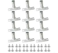 YJDOORPLAY Soporte de pared para escoba, organizador de almacenamiento de herramientas de limpieza, colgador de fregona resistente con tornillos de montaje de 23,5 mm de diámetro, color plateado