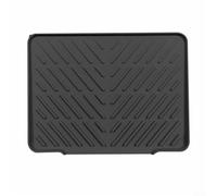 YJDOORPLAY Tapete de silicona para secar platos con borde de drenaje antideslizante para encimera de cocina, almohadilla de secado rápido para platos y utensilios, forro de refrigerador, resistente al