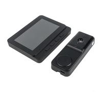 YJDOORPLAY Timbre inalámbrico de video con pantalla, 1080P, no requiere WiFi, módulo 2.4G, audio bidireccional para seguridad del hogar, funcionamiento sin suscripción