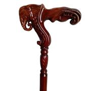 YJDZ Exquisito bastón con cabeza de animal: caballo, perro, vaca, serpiente, bastón de madera maciza para caballero anciano (estilos-5)