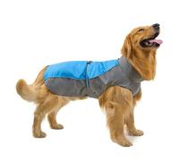 YJDZ Impermeable para perros medianos a grandes, lluvia ajustable para labrador, golden retriever, francés y más (azul, S)