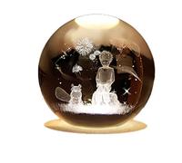 YJDZ Lámpara de noche de bola de cristal - Decoración colorida y luminosa en vidrio térmico (El Principito y El Zorro)