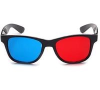 Yjemle Gafas 3D de color rojo y azul con marco de vídeo 3D, gafas de estilo 3D para juegos de películas en 3D, gafas de visualización 3D, diseño simple ligero, televisores y video