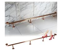 YJEUZCD Acero Inoxidable Barra Pie Carril Equipo, Montar Cepillado Tubería Pie Descanse, Horizontales Cubierta Altura De Extensión Pared Extensor, Piso Mano Barandilla(66.9x9.8in/170x25cm)