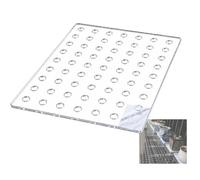 YJEUZCD Alfombrilla De Drenaje Transparente para Plantas, Panel Acrílico 1.6mm Perforado, Protector De Balcón Y Ventana, Antióxido, Espaciado 1cm, Duradero(85x100cm)