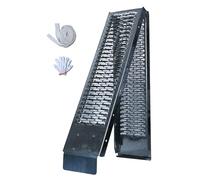 YJEUZCD Aluminio Cargando Rampas Para Recogida Camiones, 6,2 Pies Motocicleta Rampa 440 Libras Capacidad, Camión Bicicletas Cuatriciclo Todoterreno Scooters Rampas(Silver-190cm,2pcs)