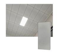 YJEUZCD Aluminio Decorativo Techo Sintió, Cubierta Paneles para Cocina Baño Sótano, Liso Interior Cocina Oficina Baño Caseta Panel Hoja(Gray-H,5pcs-30x60cm)