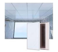 YJEUZCD Aluminio Escudete Lámina, Liso Techo Azulejos, Interior Azotea Aluminio Instalación Panel, Oficina Baño Cocina Decorar Cubrir Hoja(White-B,20pcs-60x30cm)