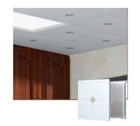 YJEUZCD Aluminio Liso Techo Azulejos, Interior Cocina Azotea Placa De Refuerzo, Oficina Sótano Decorar Cubrir Panel, Techos para Suspendido Red(White-G,10pcs-30x30cm)
