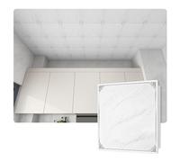 YJEUZCD Aluminio Maldito Techo Teja, Decorativo Muro Panel, Interior Caseta Instalación Escudete Lámina, Cocina Baño Sótano Techo Cubrir Hoja(Gray-A,30pcs-30x30cm)