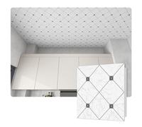YJEUZCD Aluminio Maldito Techo Teja, Decorativo Muro Panel, Interior Caseta Instalación Escudete Lámina, Cocina Baño Sótano Techo Cubrir Hoja(Gray-B,20pcs-30x30cm)