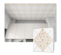 YJEUZCD Aluminio Maldito Techo Teja, Decorativo Muro Panel, Interior Caseta Instalación Escudete Lámina, Cocina Baño Sótano Techo Cubrir Hoja(Gold-F,20pcs-30x30cm)