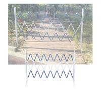 YJEUZCD Ampliable Barricada Puerta, Metal Plegable Seguridad Puerta, Montado En El Suelo Retráctil Cortar Con Tijeras Puerta, Jardín Junto Al Puente Temporario Cerca(100x300cm/39.4x118.1in)