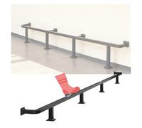 YJEUZCD Barra Pie Carril Equipo para Restaurante, Temporal Horizontales Valla Carril Cubierta Barandilla, Soportes De Pared Tapas De Extremo Interno Conector(82.7x7.9in/210x20cm)