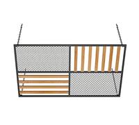 YJEUZCD Comercial Techo Azulejos Paneles, Metales Decorativo Muro De Rejilla para Pantalla, Alambre Cuadrícula Privacidad Interior Partición, Bares Azotea Escudete Plato(50x105cm)