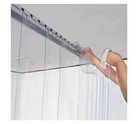 YJEUZCD Cortina For Puerta PVC, Antiadherente Impermeable Tira De Plástico Cortina De Puerta, Taller Fábrica Garaje Cortable Tiras De Vinilo, Tamaño A Medida (Color : Claro, Tamaño : 1.05x2.5m)