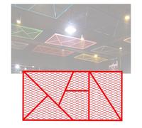 YJEUZCD Decorativo Techo Azulejos Paneles, Metales Privacidad Pantalla, Alambre Pared Cuadrícula, Interior Partición, Bares Azotea Escudete Plato(140x90cm)