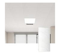 YJEUZCD Decorativo Techo Sintió, Aluminio Liso Teja, Interior Cocina Caseta Instalación Panel, Baño Oficina Lavable Cubrir Hoja(Gray-A,30pcs-30x60cm)