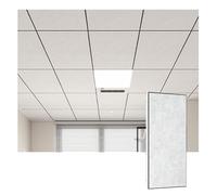 YJEUZCD Decorativo Techo Sintió, Aluminio Liso Teja, Interior Cocina Caseta Instalación Panel, Baño Oficina Lavable Cubrir Hoja(Gray-C,25pcs-30x60cm)